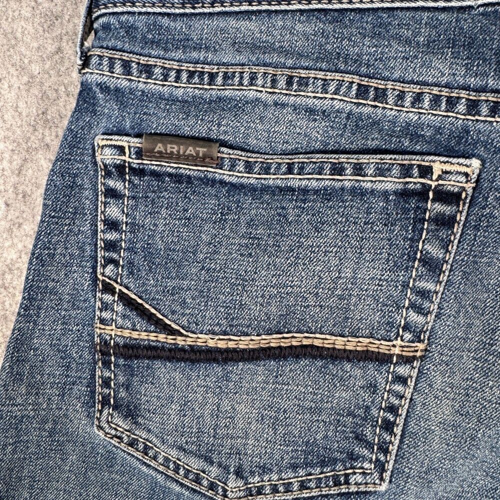 Ariat M7 Slim Fit Straight Leg Jeans Mens 32x32 Measured 30x30 Blue Western - Picture 10 of 12